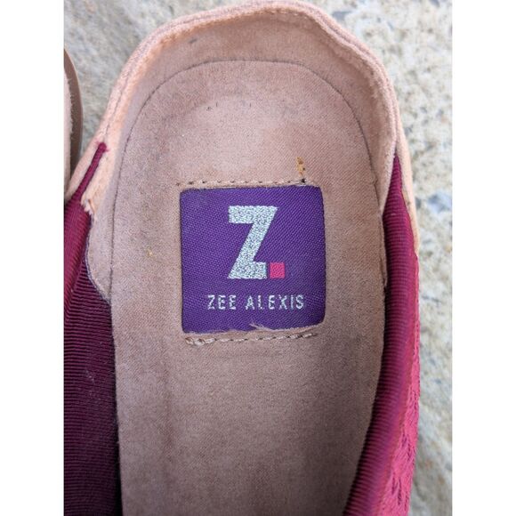 Zee Alexis Slip On Clogs Womens US 8 Woven Mule Heels Casual Cranberry Red - Picture 10 of 11